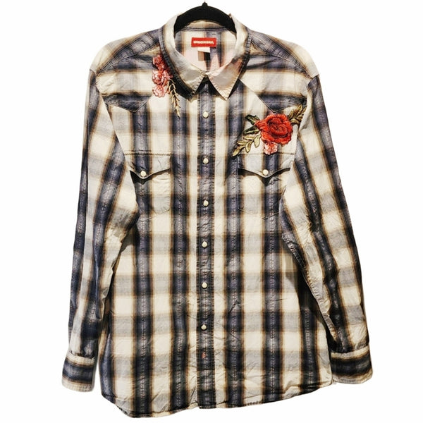 Follow The Word, Not The Herd Custom Christian Plaid Western Snap Pearl Button Shirt, XL