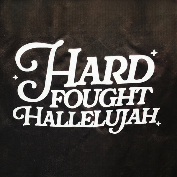Hard Fought Hallelujah Wrangler Cowboy Cut Black Pearl Snap Western Custom Upcycled Shirt, Men's M