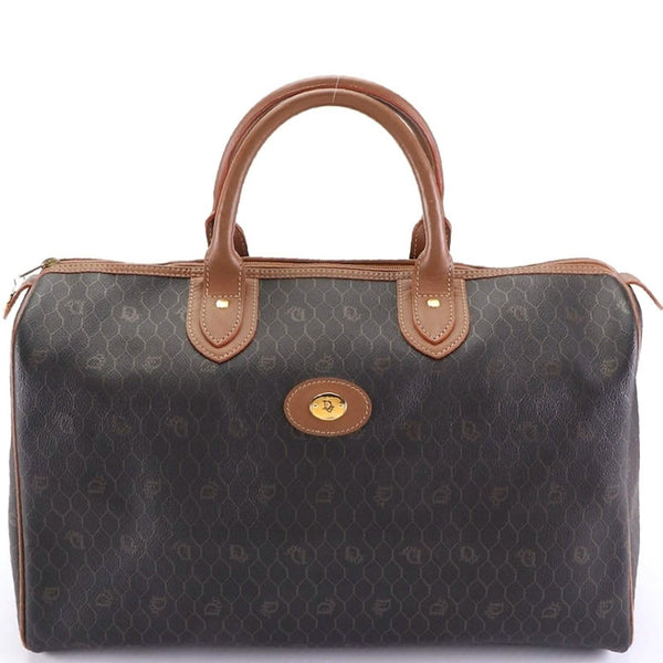Authentic CHRISTIAN DIOR Small Duffle Bag in Monogram Honeycomb Coated Canvas Dior