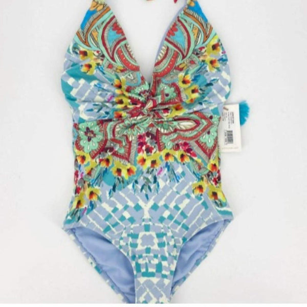 NWT JOHNNY WAS Elena Twist One-Piece Swimsuit, XS Johnny Was