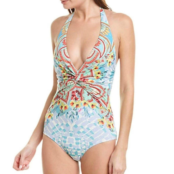 NWT JOHNNY WAS Elena Twist One-Piece Swimsuit, XS Johnny Was