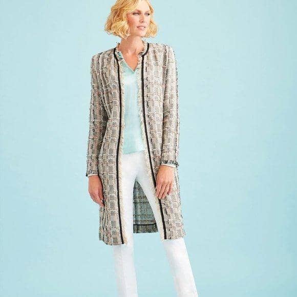 CARLISLE COLLECTION Long Tweed Jacket Jacket Carlisle