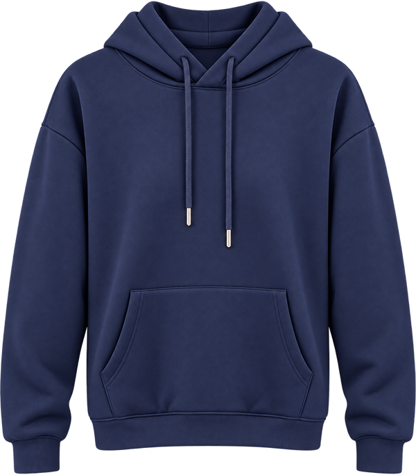 Faith Over Fear Christian Hoodie Sweatshirt in Navy Blue, S