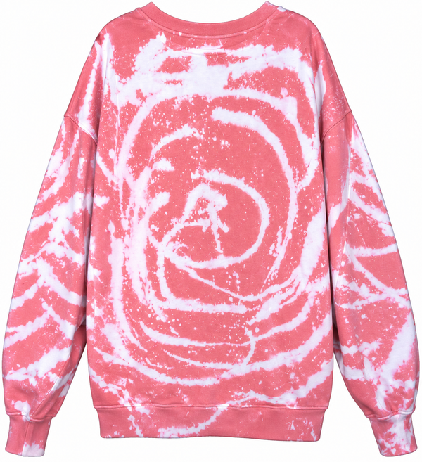 Faith Over Fear Custom Open Shoulder Tie Dye Christian Upcycled Sweatshirt, S