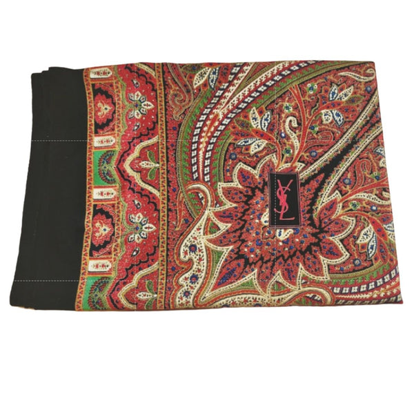 Yves Saint Laurent YSL Oversized Paisley Square Scarf