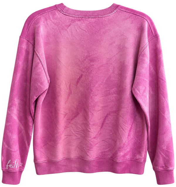 Jesus - Way, Truth, Life Custom Tie Dye Christian Upcycled Sweatshirt, M