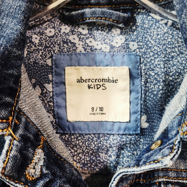 I Am A Child Of God Custom Upcycled Jean Jacket, Kid's 9/10Y