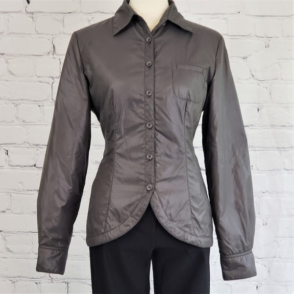 Armani Collezioni $850 Lightweight Gray Puffer Jacket/Blazer, EU 48 / Size 12