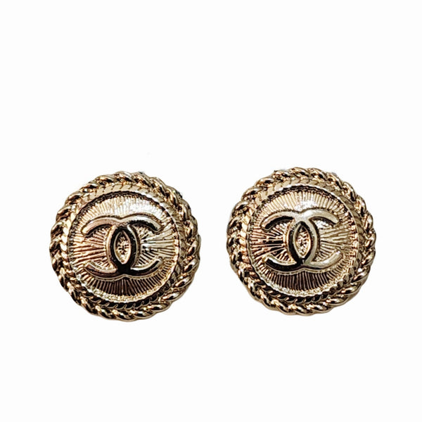 Silver Designer Buttons Converted into Stud Earrings, Hypoallergenic