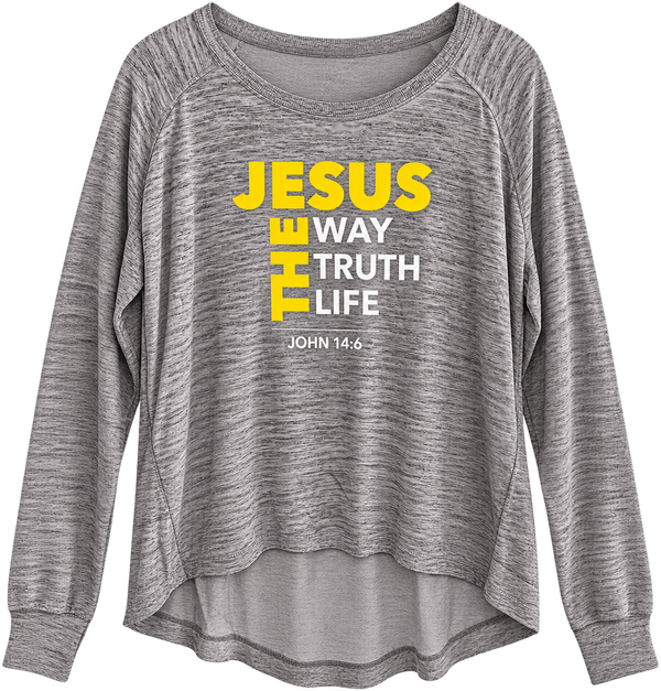 Jesus Is The Way, The Truth, The Light John 14:6 Custom Christian Upcycled Sweatshirt, 2XL