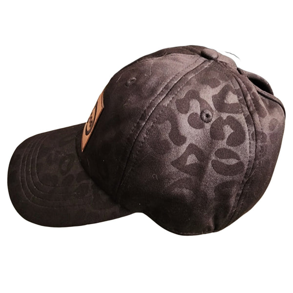 God Is Good Patch Leopard Print Adjustable Cap