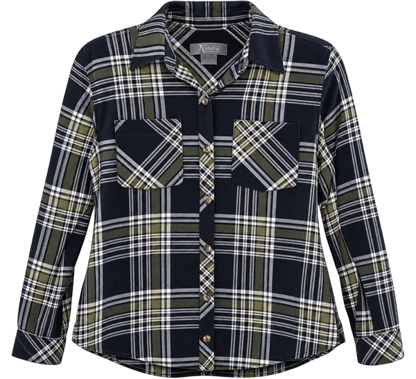 God Is Within Her She Will Not Fall Repurposed Christian Theme Plaid Shirt, M