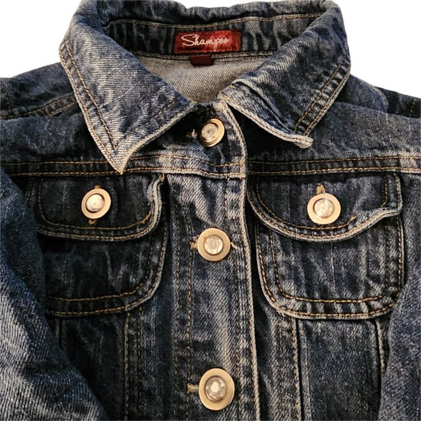 Jesus Loves You Girl's Custom Upcycled Christian Jean Jacket, 10/12