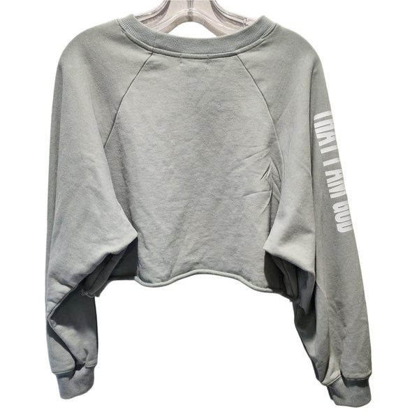 Be Still And Know That I Am God Custom Christian Upcycled Crop Sweatshirt, Women's M