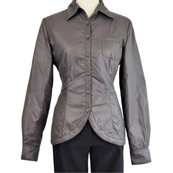 Armani Collezioni $850 Lightweight Gray Puffer Jacket/Blazer, EU 48 / Size 12