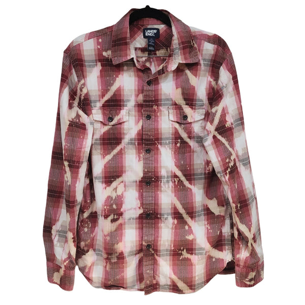 Be Still And Know That I Am God Repurposed Christian Theme Plaid Shirt, M