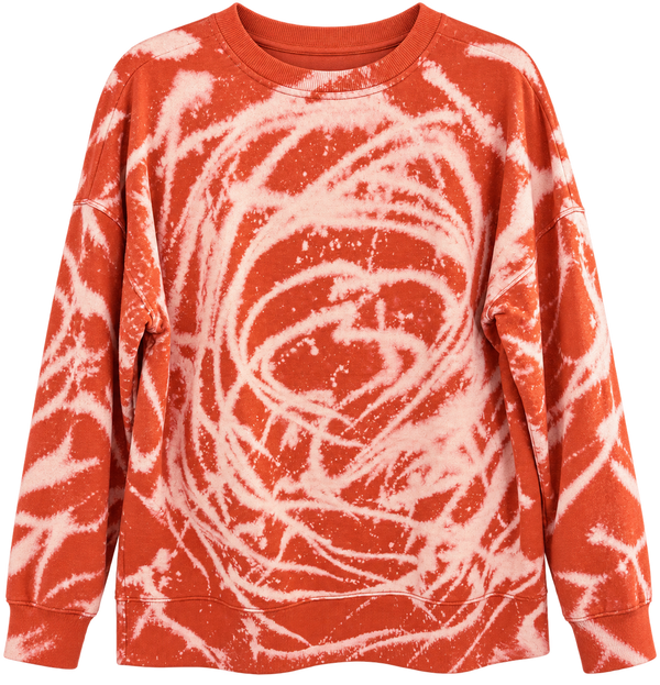 Jesus Heart Custom Tie Dye Christian Upcycled Sweatshirt, L