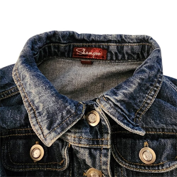 Jesus Loves You Girl's Custom Upcycled Christian Jean Jacket, 10/12