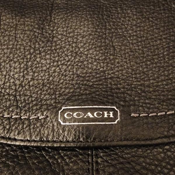 Coach Black Leather Chain Shoulder Bag