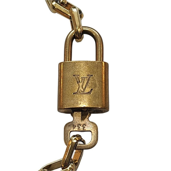 Louis Vuitton Authentic Lock with Key Repurposed into a Toggle Clasp Bracelet