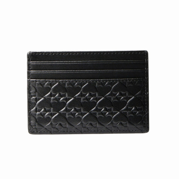 Kate Spade Pen Place Embossed Leaather Card Holder In Black
