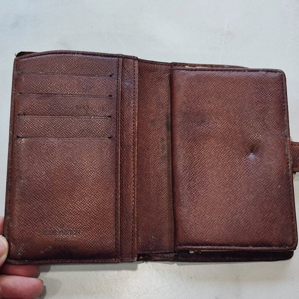 Vintage Louis Vuitton Hand Painted Red Roses Wallet