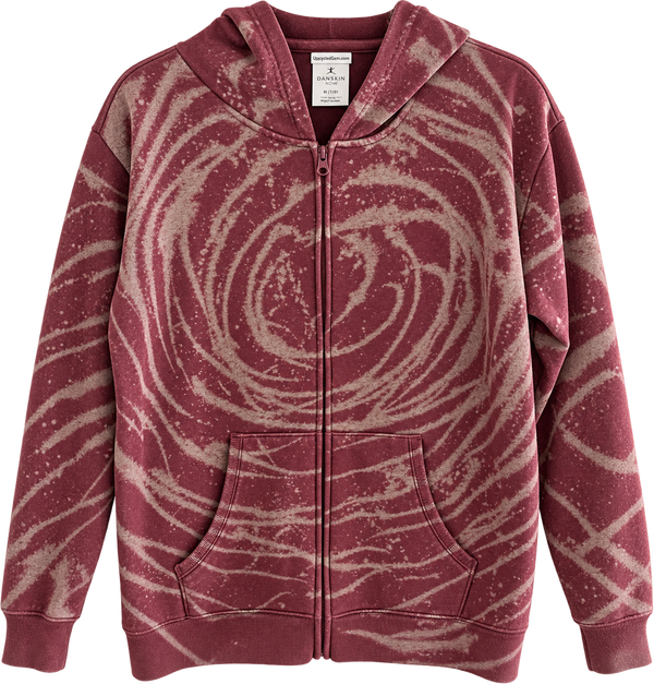 Hard Fought Hallelujah Custom Tie Dye Christian Upcycled Zipper Hoodie Sweatshirt, XL