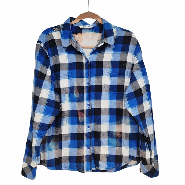 In The Waiting God Is Working Repurposed Christian Theme Plaid Shirt, XXL
