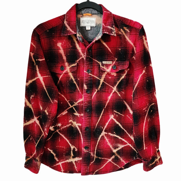 Kansas City Swifties Custom Upcycled Buffalo Plaid Flannel Shirt, Women's 1X