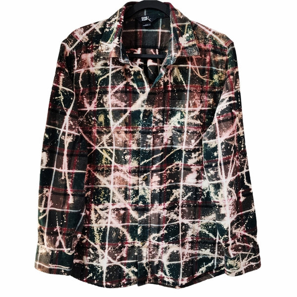 Faith Can Move Mountains Custom Christian Upcycled Plaid Flannel Long Sleeve Shirt