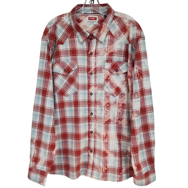 No Weapon Formed Against Me Shall Prosper Repurposed Christian Theme Plaid Shirt, XL