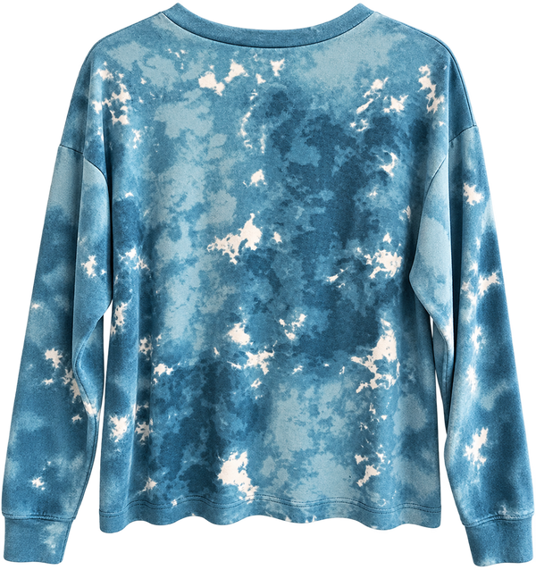 Cross & Lion Custom Tie Dye Christian Upcycled Sweatshirt, M