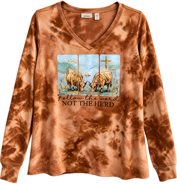 Follow The Word, Not The Heard Isaiah 8:11-13 Custom Tie Dye Christian Upcycled Sweatshirt, L