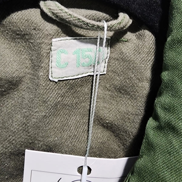 Custom Upcycled Vintage Swedish Military Jacket with Gucci Inspired Design, Size ML