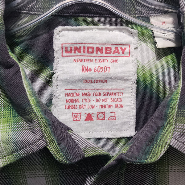 Man of Faith Lion of Judah Green Plaid Shirt, Men's XL