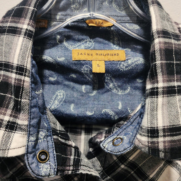 Perhaps You Were Born for Such a Time as This Custom Christian Upcycled Plaid Flannel Shirt, Women's L