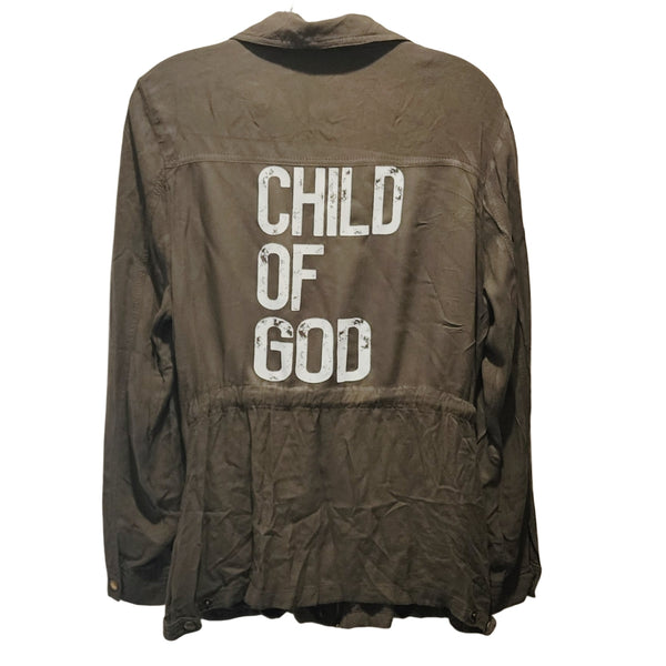 Child Of God Upcycled Khaki Lightweight Safari Jacket
