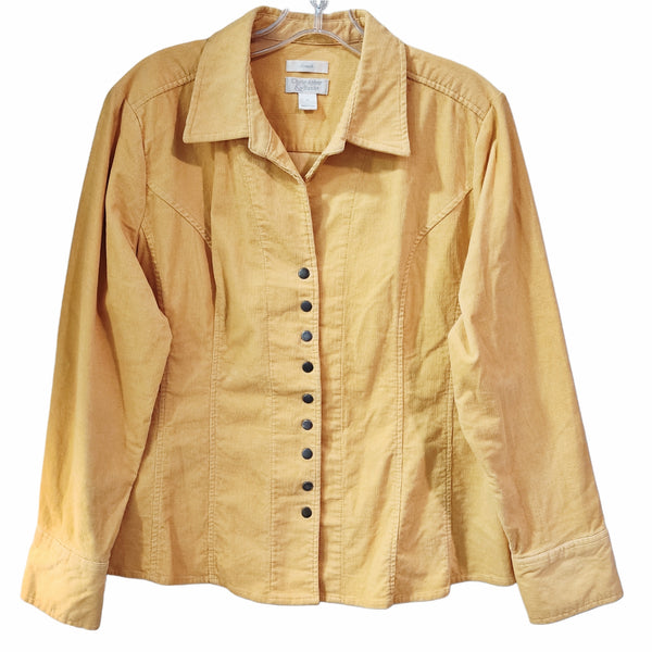 He Left The 99 To Find Me Custom Upcycled Yellow Small Corduroy Blazer Jacket, Women's XL