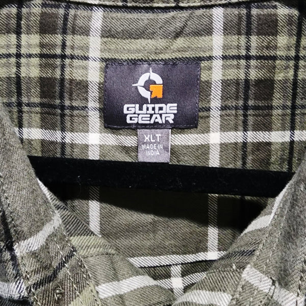 Man of Faith Lion of Judah Green Plaid Flannel Shirt, Men's XLT
