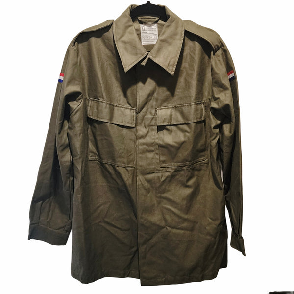 Man of Faith Lion of Judah Custom Upcycled Vintage Dutch Military Field Jacket, Men's M (Chest 40