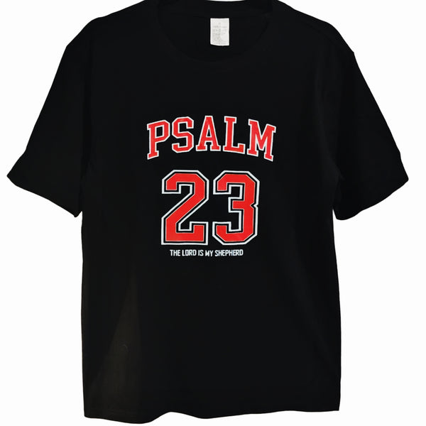 Psalm 23 The Lord Is My Shepard Black T-Shirt, Men's