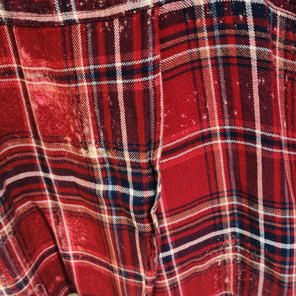 Jesus The Way The Truth & The Life Custom Upcycled Plaid Shirt, Women's L