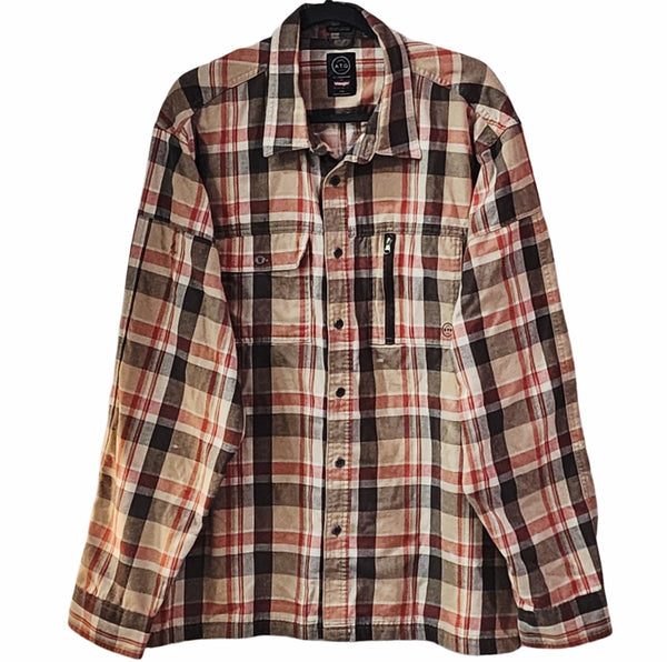Follow The Word Not The Herd Plaid Shirt with Elbow Patches, Men's XXL