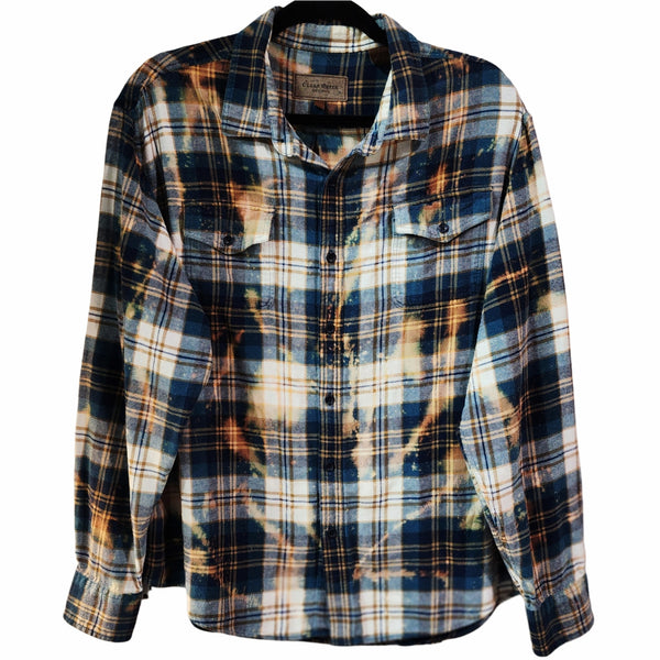 He Left The 99 To Find Me Custom Christian Upcycled Plaid Shirt, Women's XL