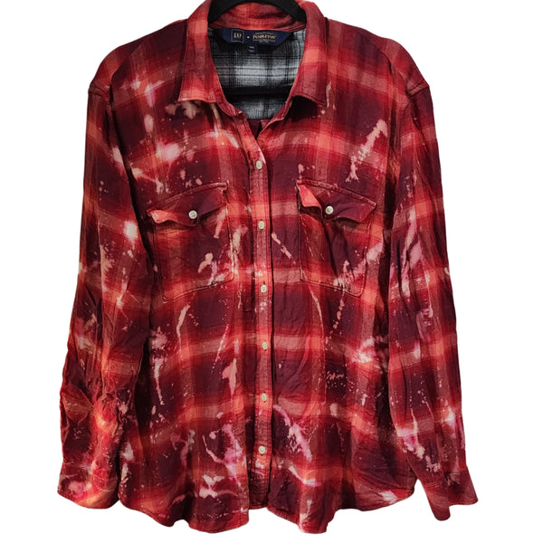 But God Made A Way Custom Christian Upcycled Plaid Shirt, Unisex XXL