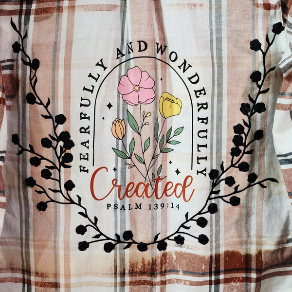 Fearfully And Wonderfully Created Custom Upcycled Plaid Shirt, Women's L
