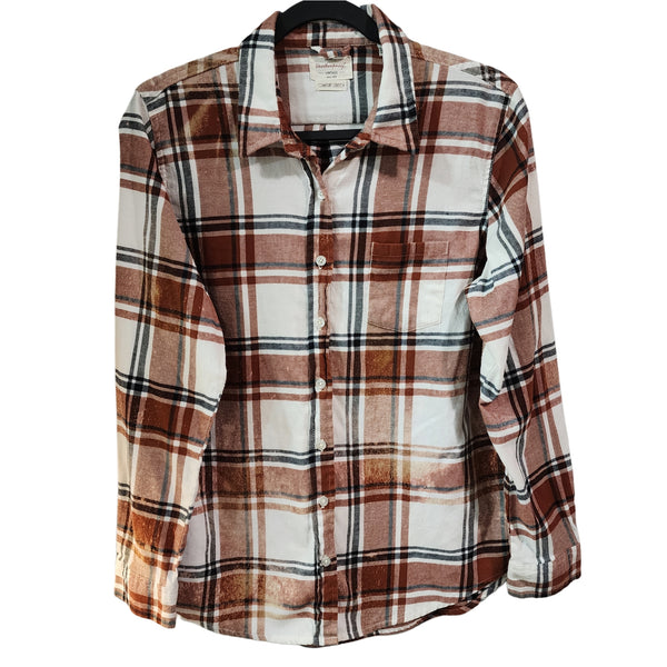 Fearfully And Wonderfully Created Custom Upcycled Plaid Shirt, Women's L