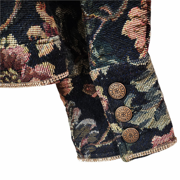 Let Your Light Shine with this Unique Christian Cross Embellished Brocade Jacket, Women's PM