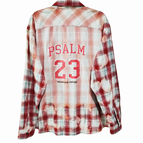 Psalm 23 The Lord Is My Shepard Plaid Wrangler Shirt, Women's 2X