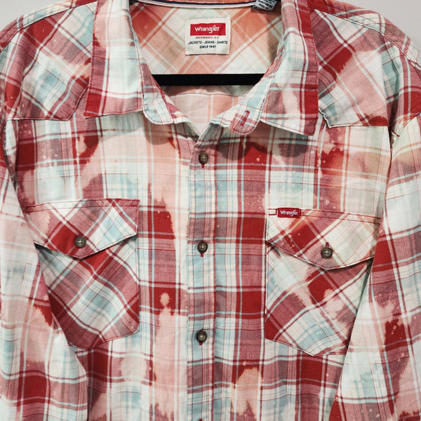 Psalm 23 The Lord Is My Shepard Plaid Wrangler Shirt, Women's 2X